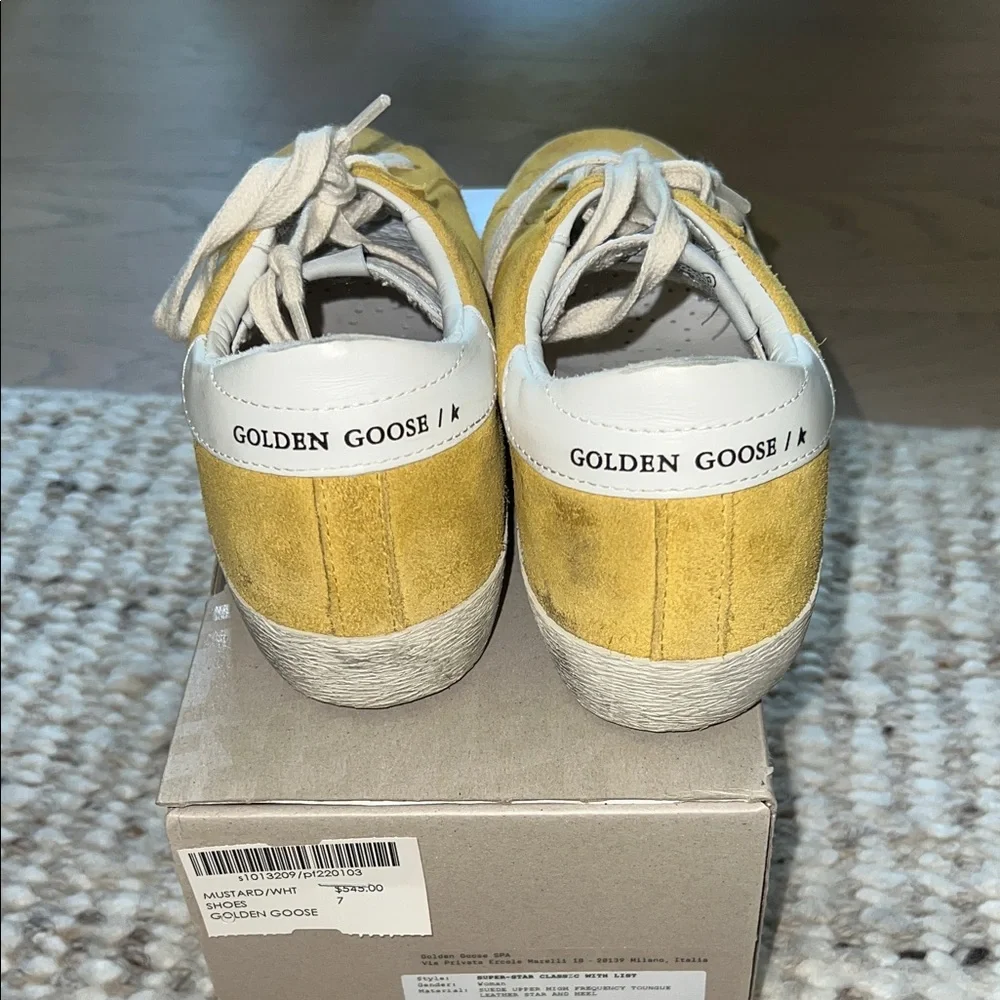 Golden Goose Yellow Sneakers sz 7 / 37 - Picture 6 of 8